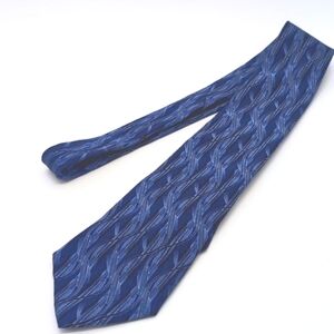 Stafford 100% Imported Silk Men's Tie Black Blue